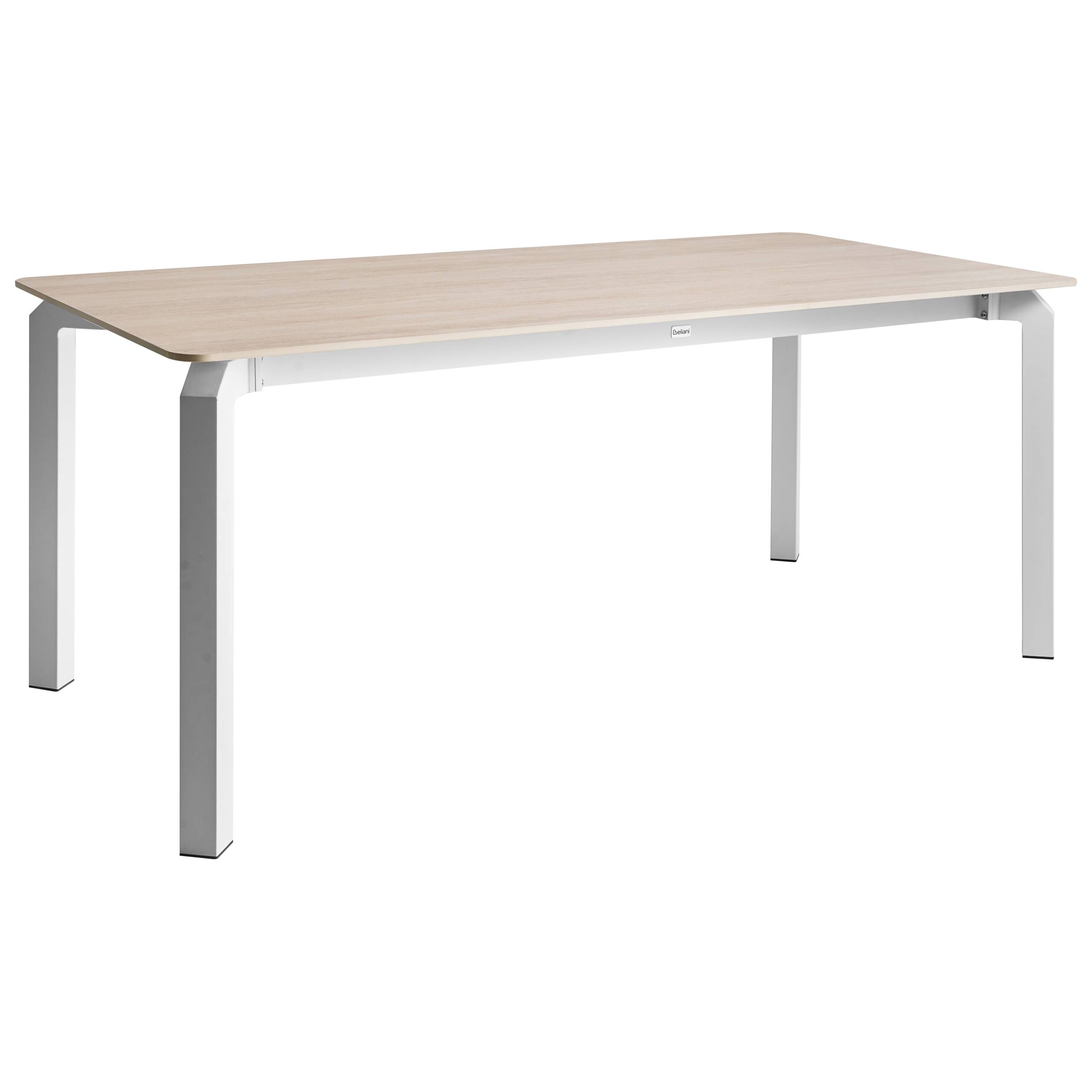 Beliani - Table de repas, 8 Personnes Pierre frittée Effet travertin FELETTO - 90x180x76- Beliani - Image 2