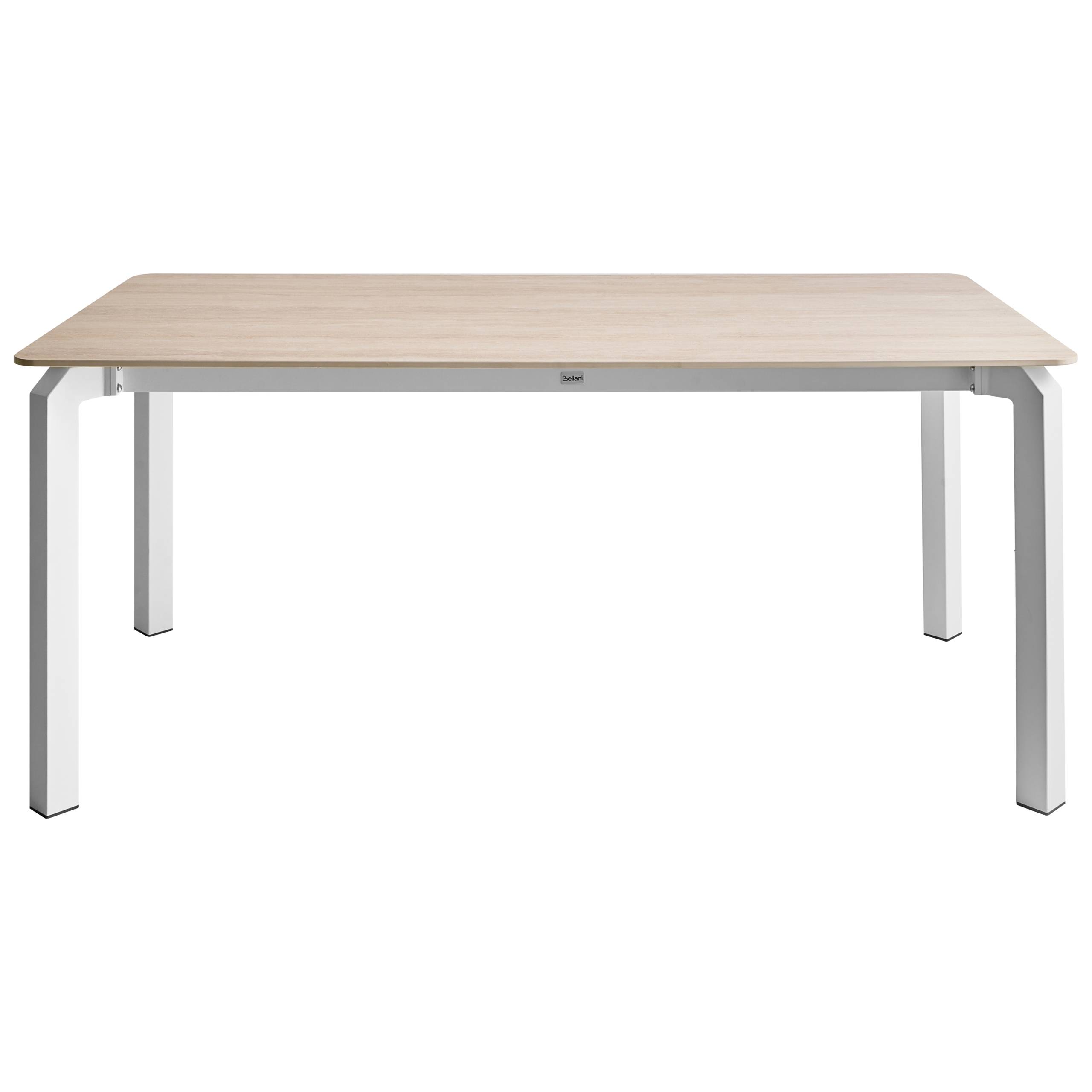 Beliani - Table de repas, 8 Personnes Pierre frittée Effet travertin FELETTO - 90x180x76- Beliani - Image 4