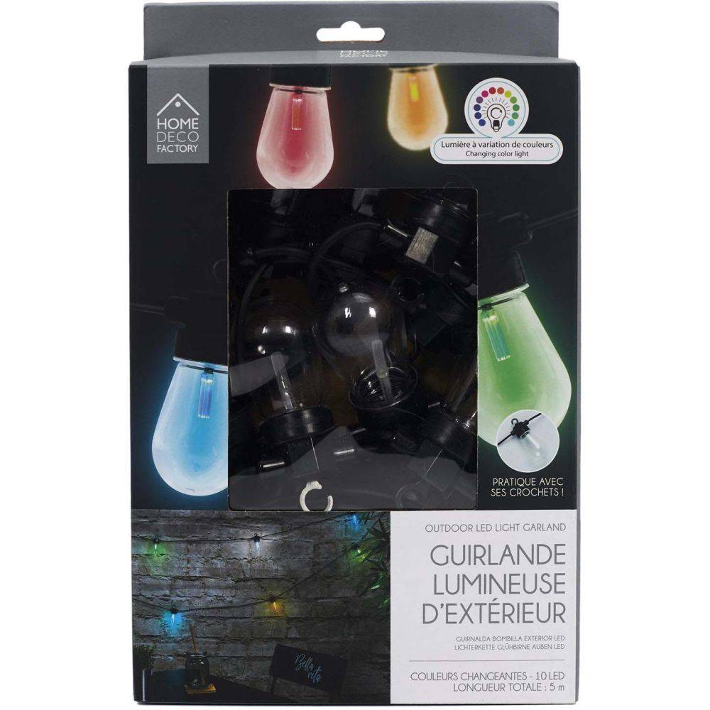 The Home Deco Factory - Guirlande extérieure 10 ampoules LED 4,50 m - Imagen 4