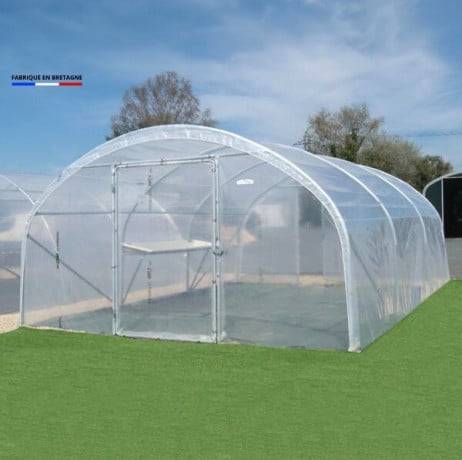 Serre En Direct - Serre tunnel PRO-400 larg 4 m , Long 8 m, Façade 2 portes simples - Imagen 2