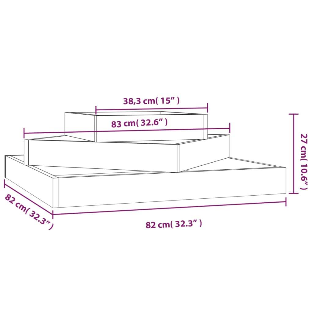 Maison Chic - Jardinière, Bac à fleurs, Pot de fleurs Blanc 83x83x27 cm Bois massif de pin - Imagen 6