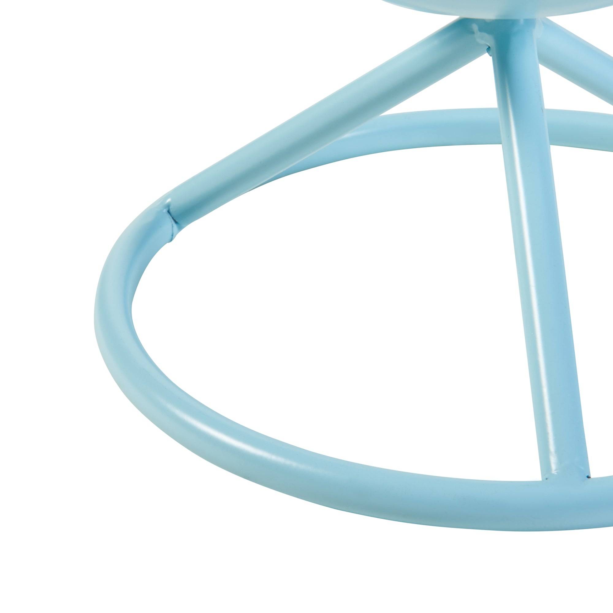 Porte-plantes style intemportel support 110 x 28 cm 3 cache-pots bleu clair - Image 6