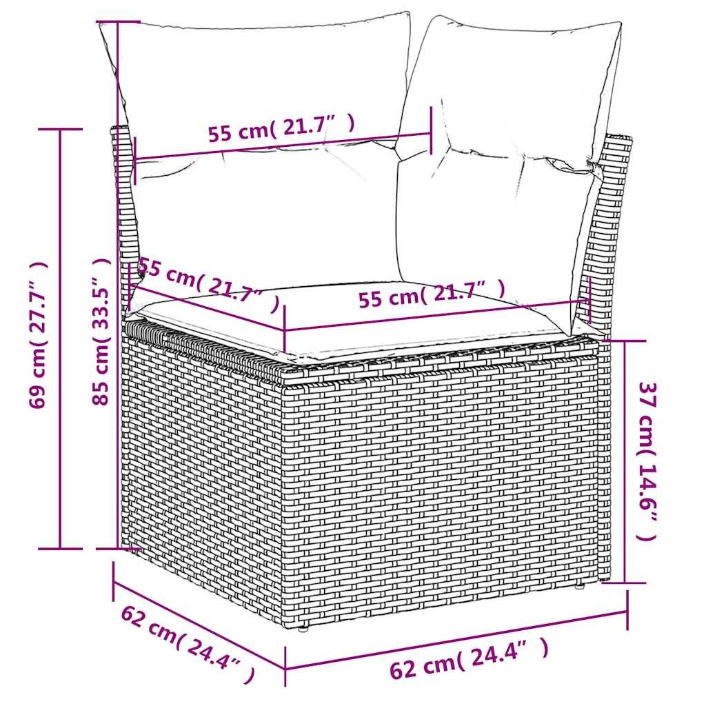 ComfortXL - Salon de jardin 7 places résine tressée avec table à hauteur ajustable marron – ComfortXL Outdoor Living - Image 5