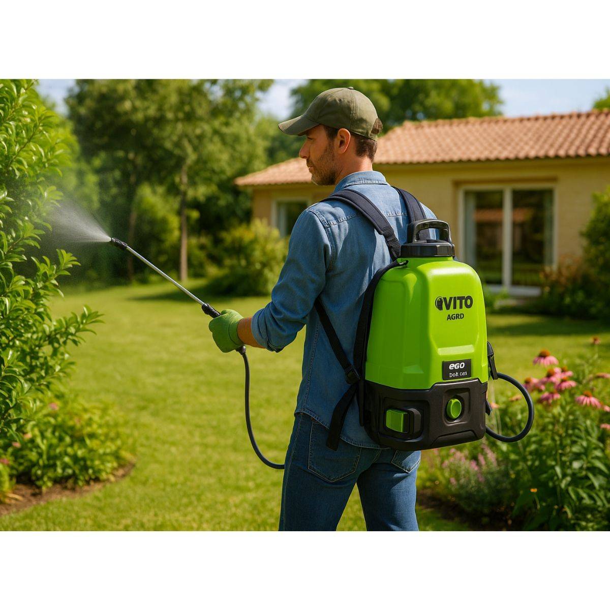 Pulvérisateur à Batterie 20V - 16L 5bar + Batterie Lithium 4Ah + Chargeur Végetaux jardin toitures VITO - Imagen 3