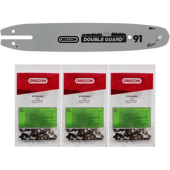 Gt Elec - Guide 10 pouces avec lot de 3 chaînes 40 maillons OREGON pour tronçonneuse GT ELEC - GT ELEC - Image 1