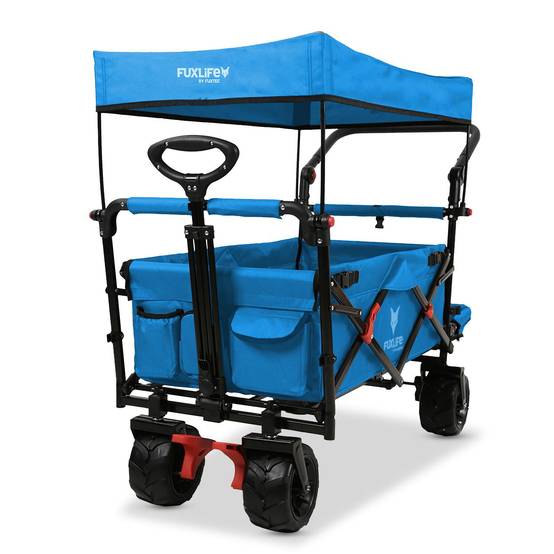 Chariot de plage pliable FUXLIFE FX-CTB800 Roues tout-terrain sable - Image 2