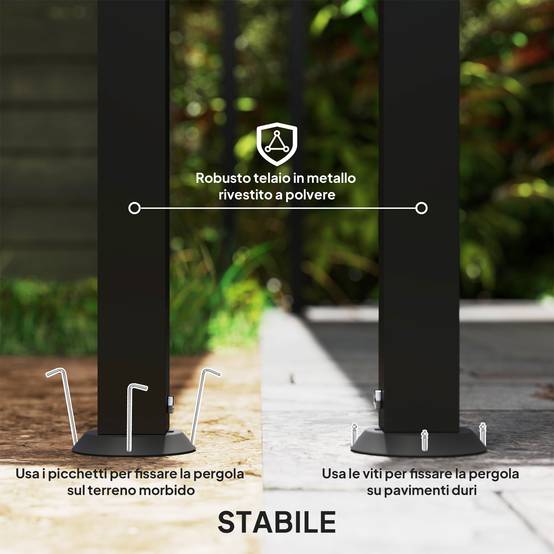 Pergola Adossée Courbée Métal Terrasse Anti-Pluie 298x248cm Crème - ComfortXL Outdoor Living - Image 7