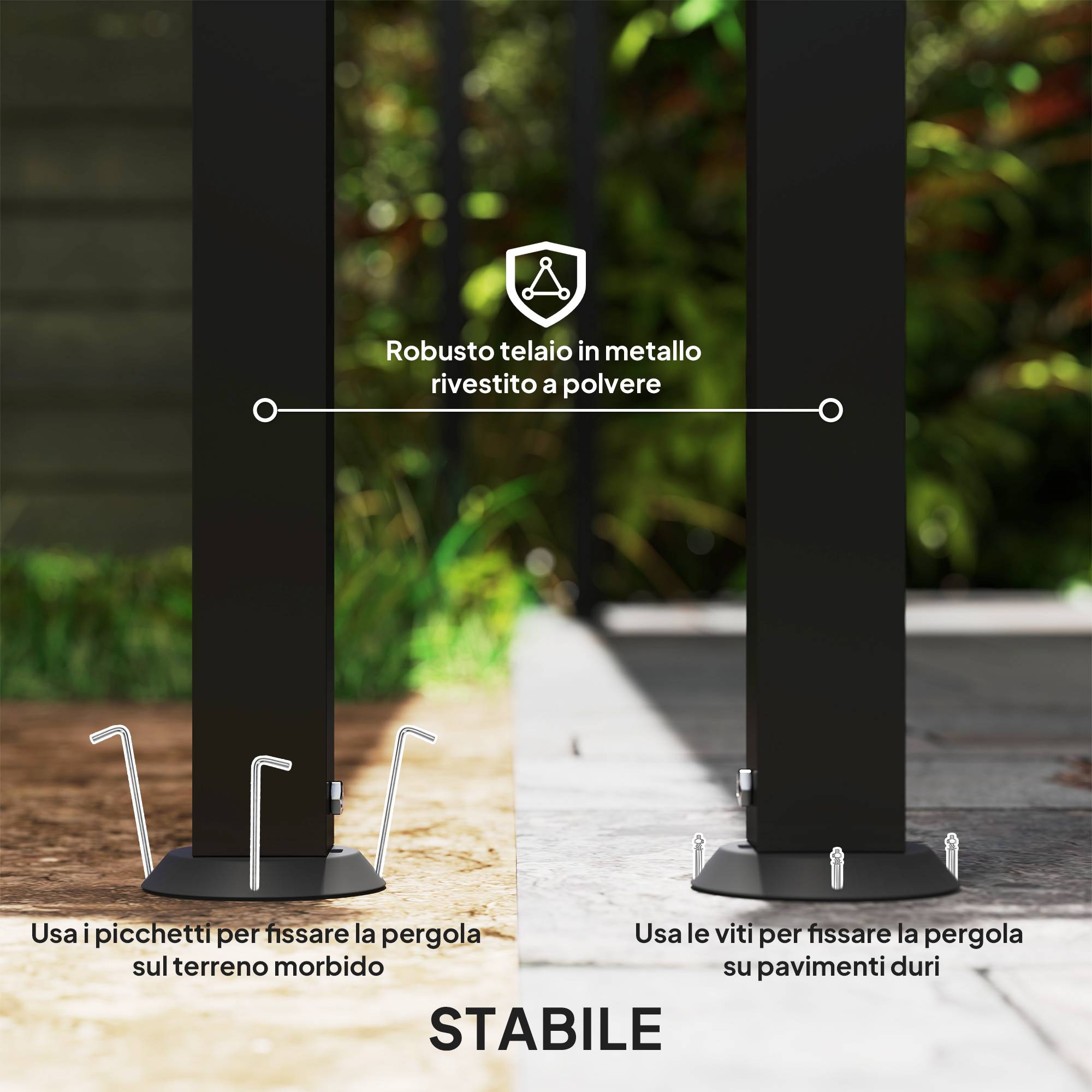 Pergola Adossée Courbée Métal Terrasse Anti-Pluie 298x248cm Crème - ComfortXL Outdoor Living - Image 7