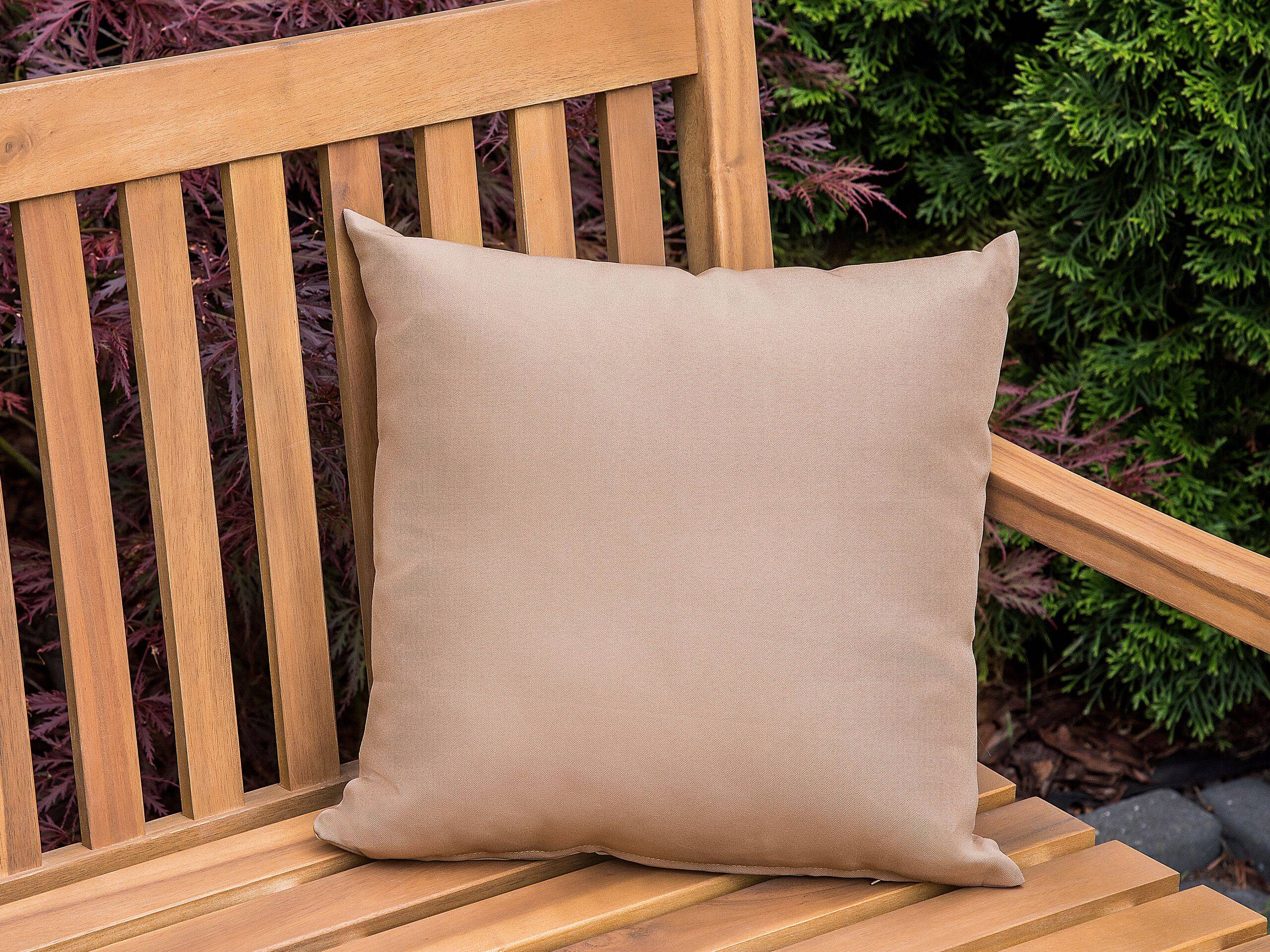 Beliani - Coussin Décoratif pour Jardin 40 x 70 cm en Tissu Imperméable Beige Sable Pour Extérieur Tendance Beliani - Imagen 1