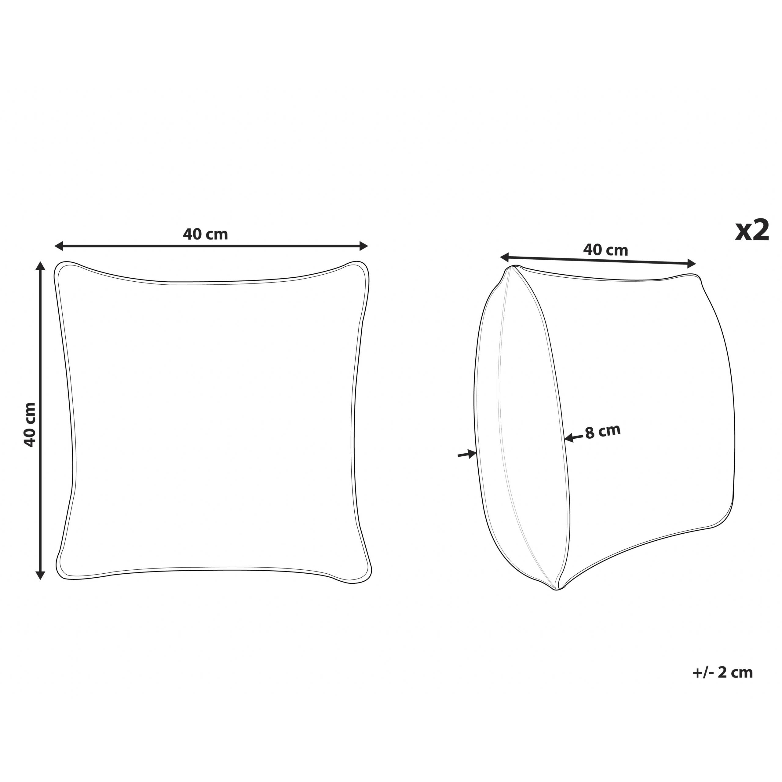 Beliani - Coussin Décoratif pour Jardin 40 x 70 cm en Tissu Imperméable Beige Sable Pour Extérieur Tendance Beliani - Imagen 2