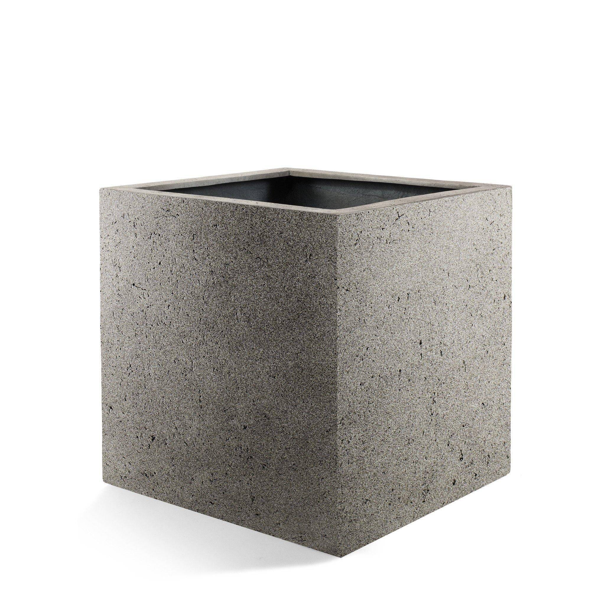 Pot Cube béton naturel diamètre 50 cm- La Green Touch