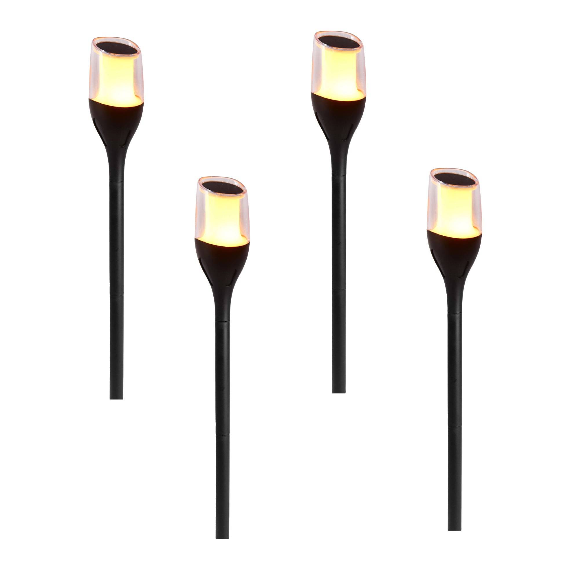 Lumisky - 4 Balises solaires flammes à piquer FARELY H80 cm - Imagen 1