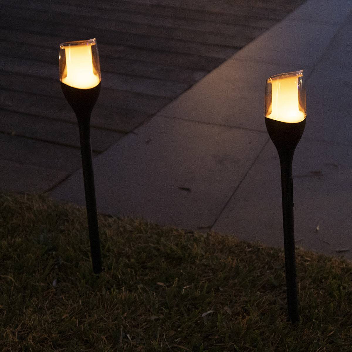 Lumisky - 4 Balises solaires flammes à piquer FARELY H80 cm - Imagen 5