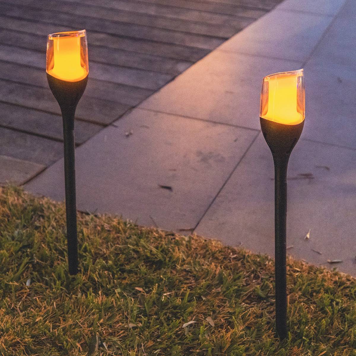 Lumisky - 4 Balises solaires flammes à piquer FARELY H80 cm - Imagen 3