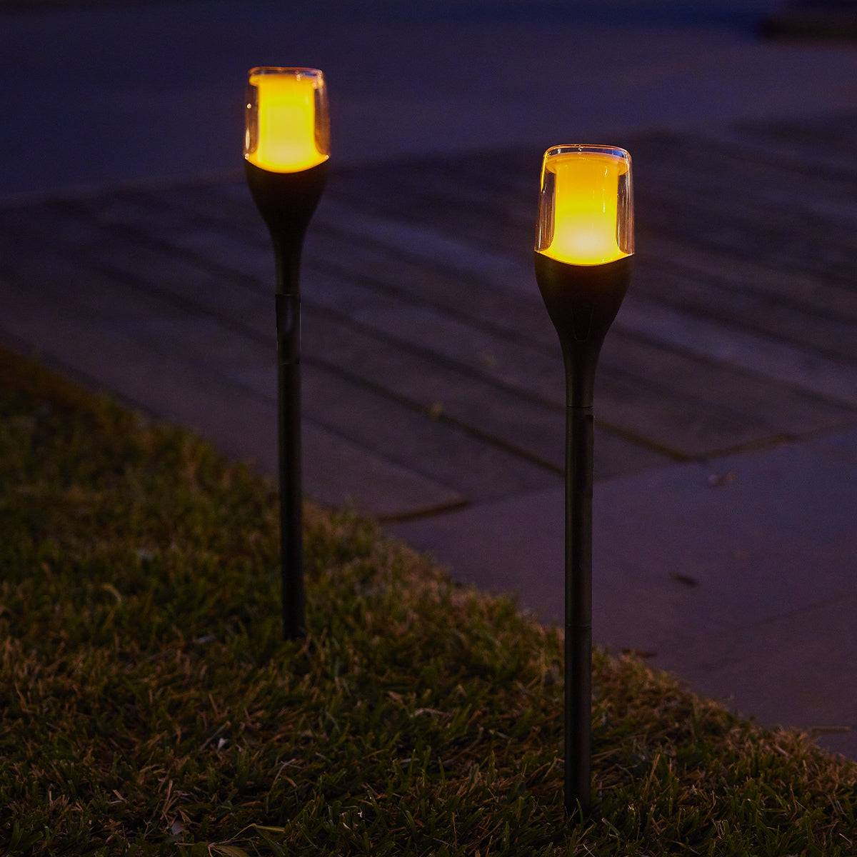 Lumisky - 4 Balises solaires flammes à piquer FARELY H80 cm - Imagen 4
