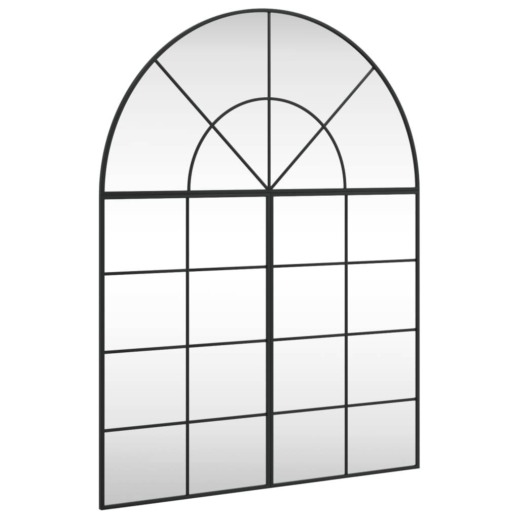 Maison Chic - Miroir mural - Miroir décoratif noir 100x130 cm arche fer - Image 1