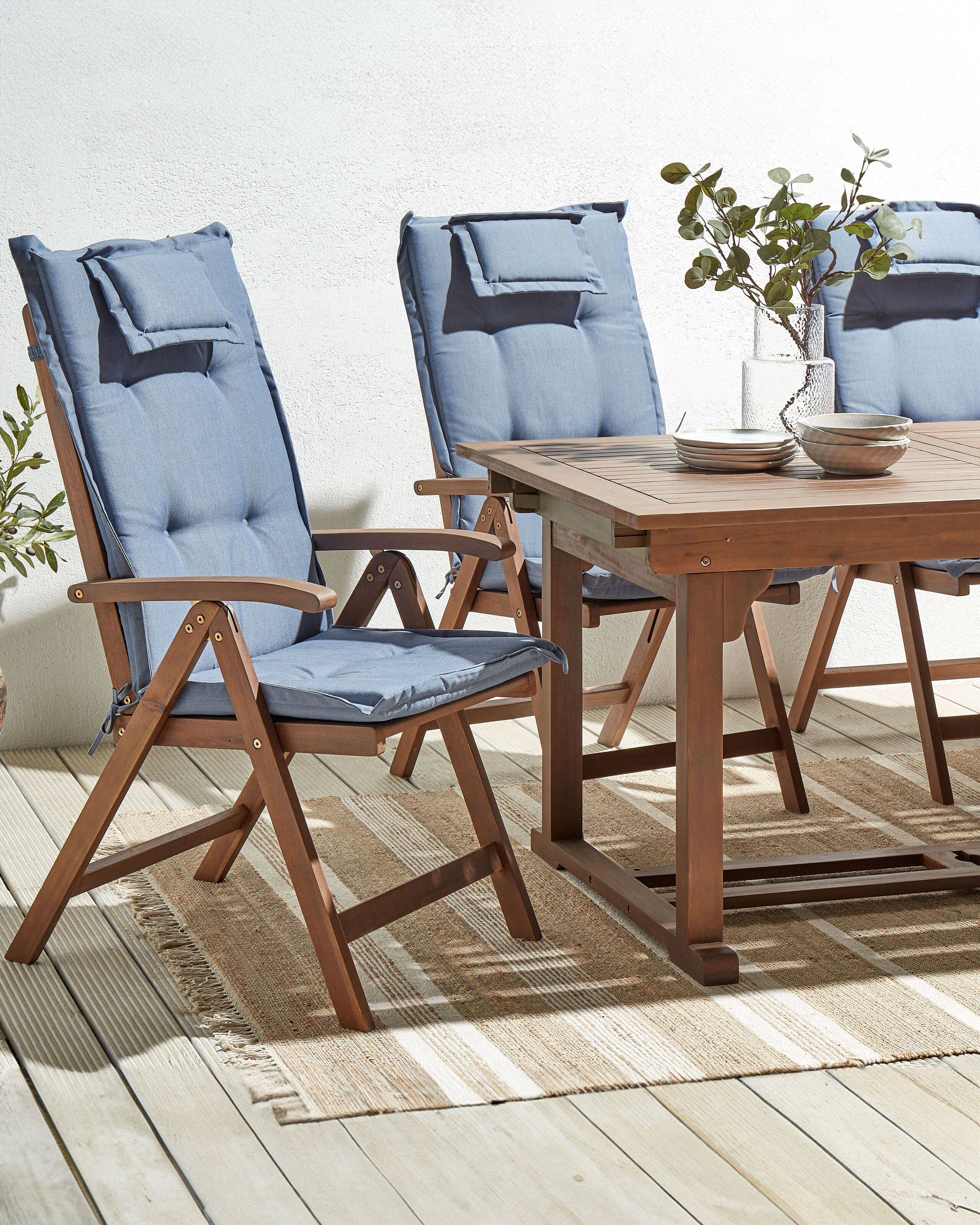 Beliani - Chaise de jardin Acacia Bleu AMANTEA - Beliani - Imagen 1