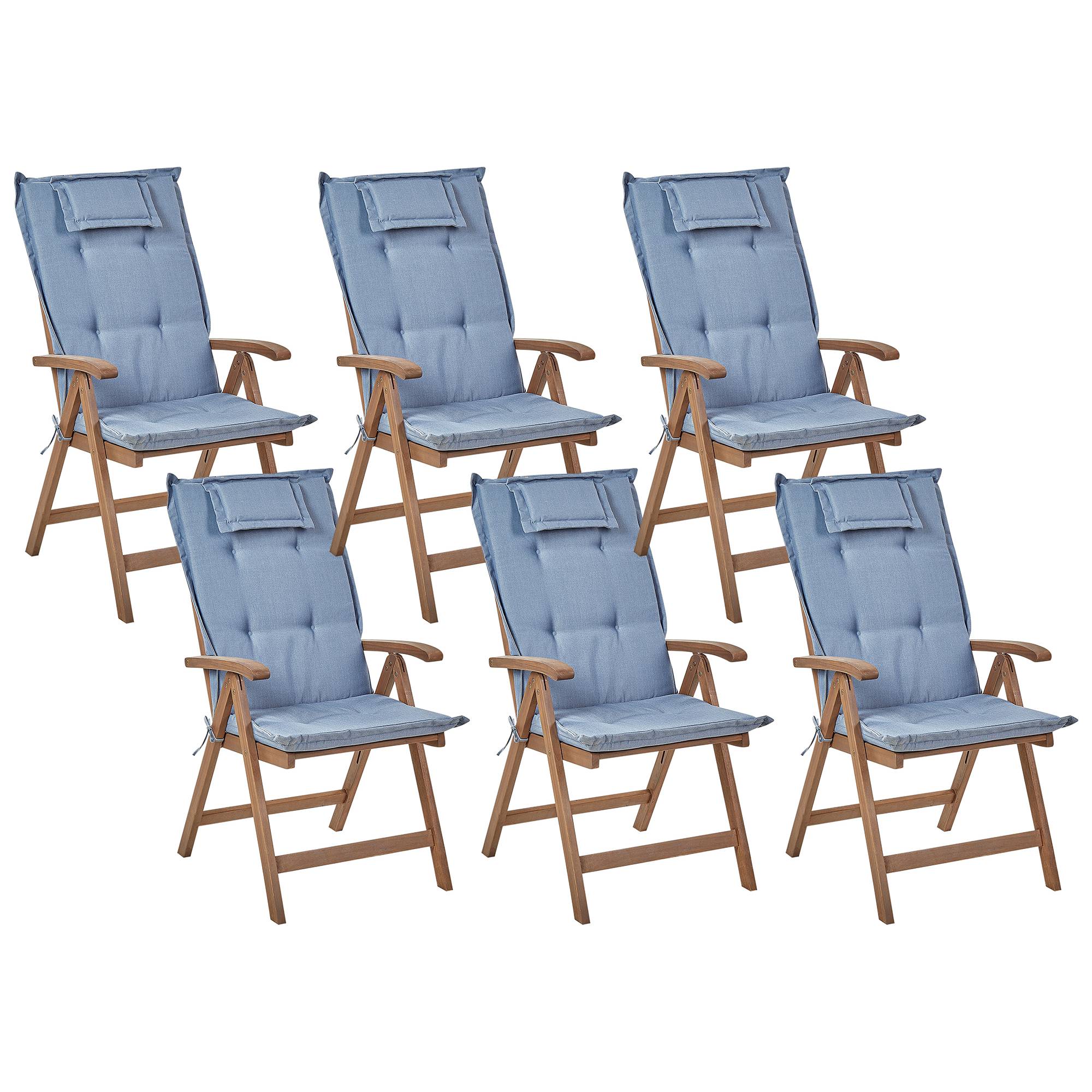 Beliani - Chaise de jardin Acacia Bleu AMANTEA - Beliani - Imagen 2