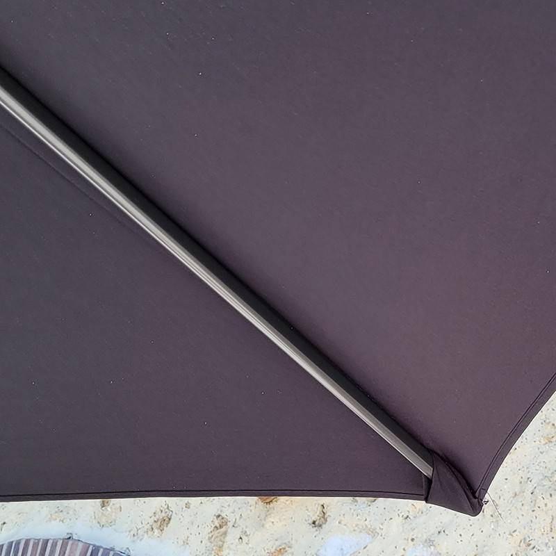 Parasol noir en aluminium 350 cm Kalomo - Gecko Jardin - Image 4