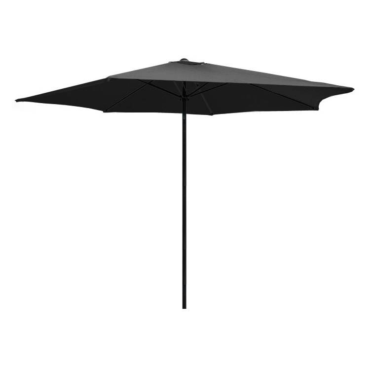 Parasol noir en aluminium 350 cm Kalomo - Gecko Jardin - Image 2