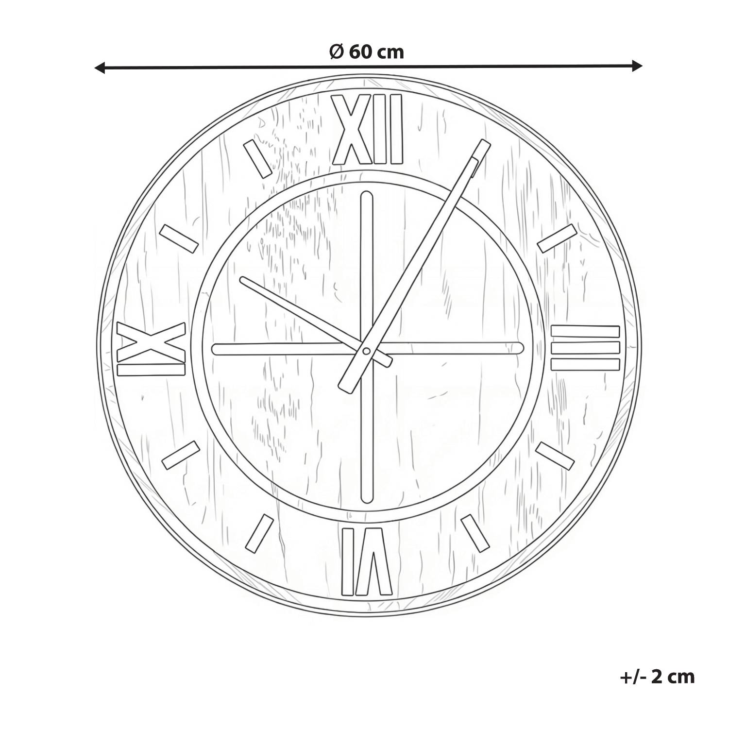 Beliani - Horloge murale MDF Marron SAULGES - 60x5x60- Beliani - Image 3