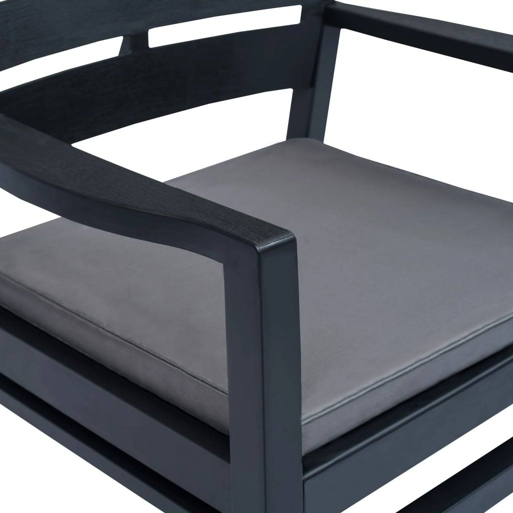 Vidaxl - Salon de jardin 4 pcs plastique anthracite vidaXL 276180 - Image 7