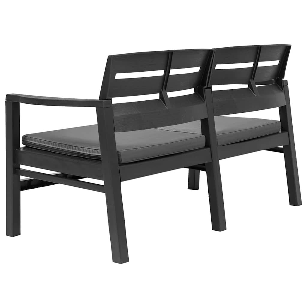 Vidaxl - Salon de jardin 4 pcs plastique anthracite vidaXL 276180 - Image 9
