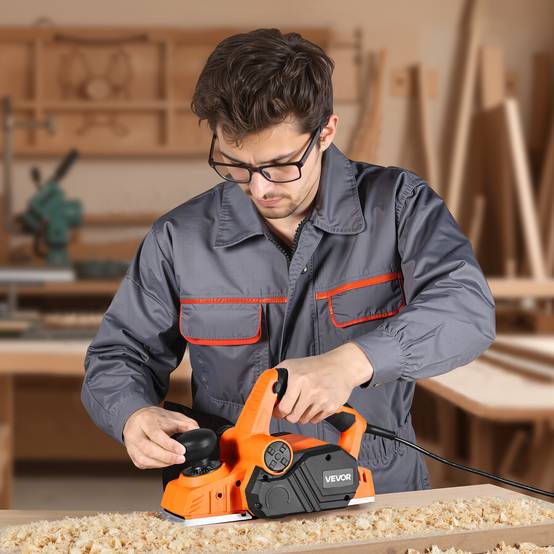 VEVOR Rabot Électrique Filaire Raboteuse à Bois à Main 82 mm 900 W 14500 tr/min - Image 8