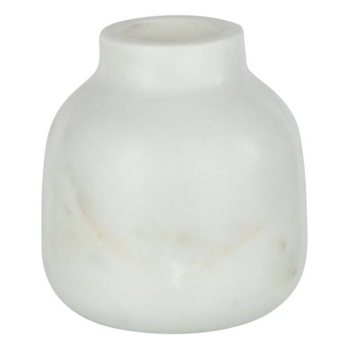 Vase Bouteille Déco "Marbre" 10cm Blanc