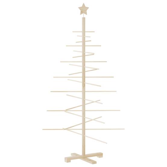 Sapin De Noël - Arbre de Noël en bois pour décoration 150 cm bois massif de pin - Image 1