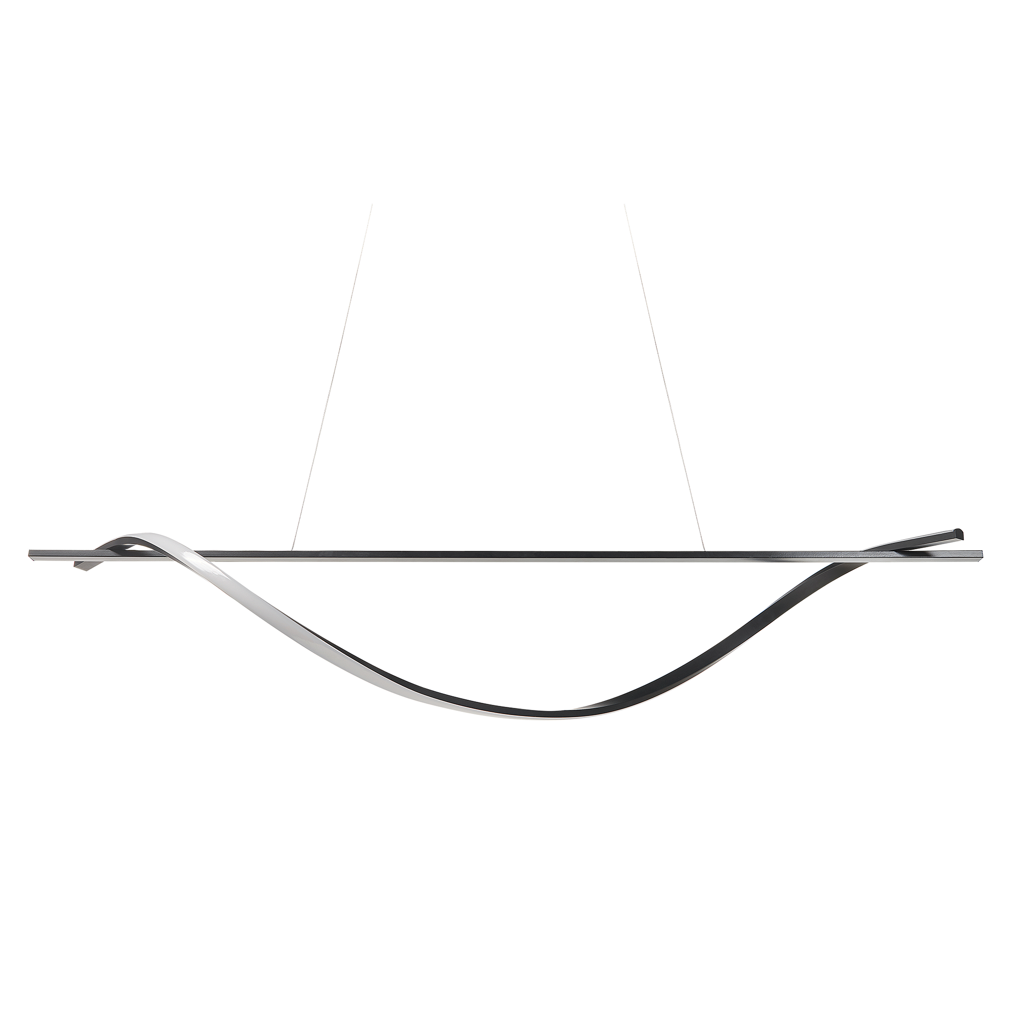 Beliani - Lampe suspension Métal Noir BODRI - 120x30x143- Beliani - Image 4
