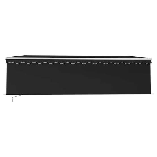 Store banne manuel rétractable en aluminium pour terrasse réglable 5x3m anthracite - ComfortXL Outdoor Living - Image 3