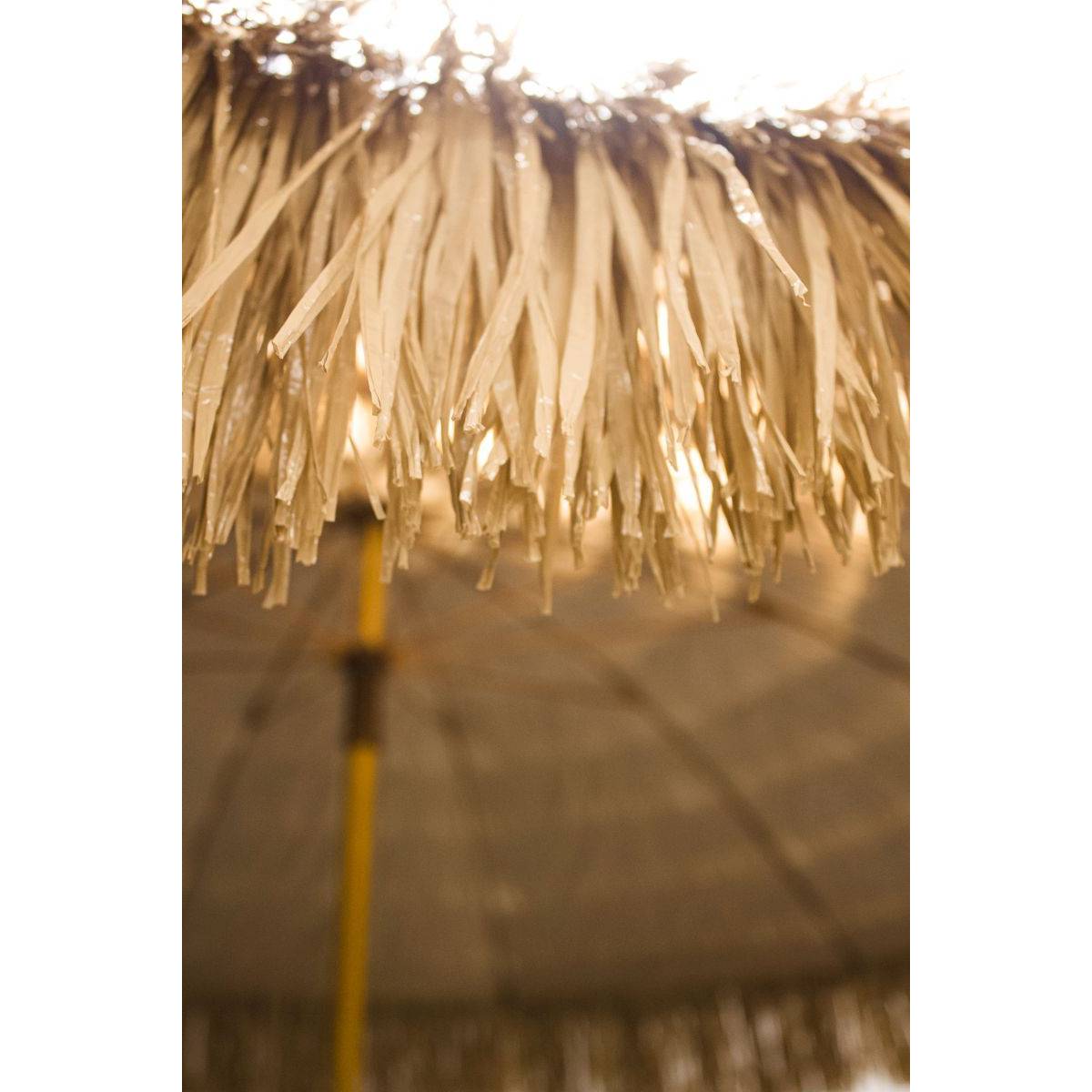 Dcb Garden - Parasol de Plage à Franges "Hawai" 200cm Marron - Image 4