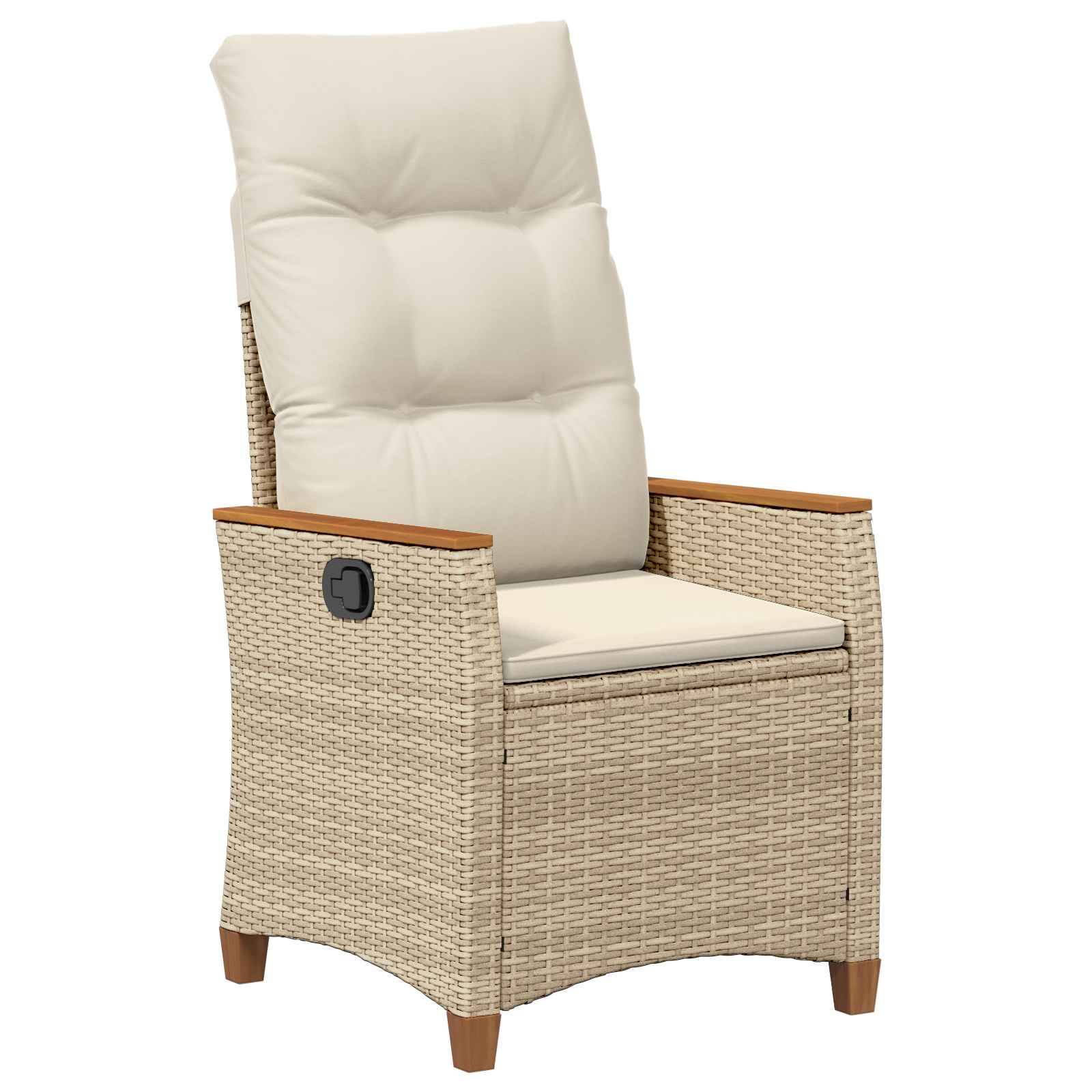 PANGIVO - Chaise de jardin inclinable Beige et crème 64 x 57,5 x 112 cm - PANGIVO - Image 4