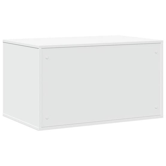 Meuble de bac à litière bois d'ingénierie blanc 80 x 50 x 45 cm - PANGIVO - Image 7