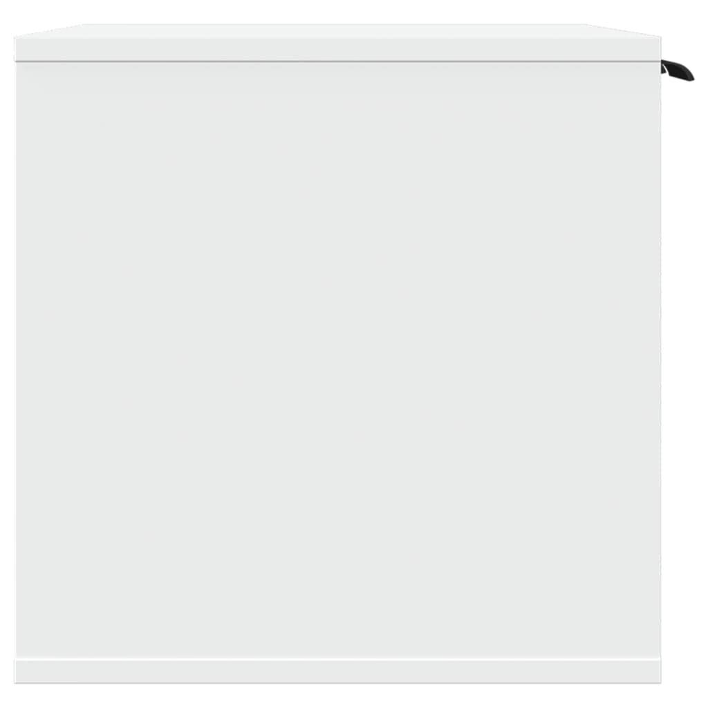 Meuble de bac à litière bois d'ingénierie blanc 80 x 50 x 45 cm - PANGIVO - Image 6