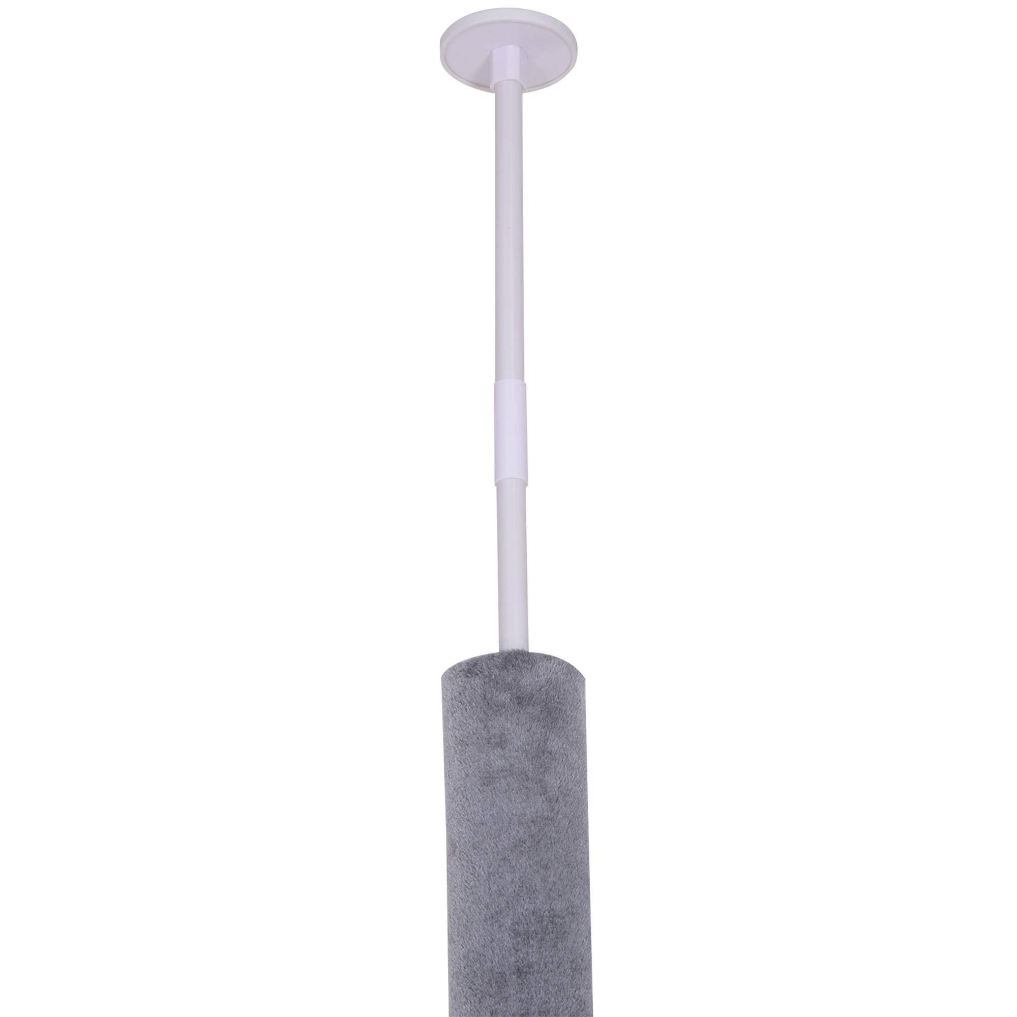 Pawhut - Arbre à chat poteau à griffer L40 x l 34 x H 230-260 cm 5 niveaux d'activités gris - Imagen 8
