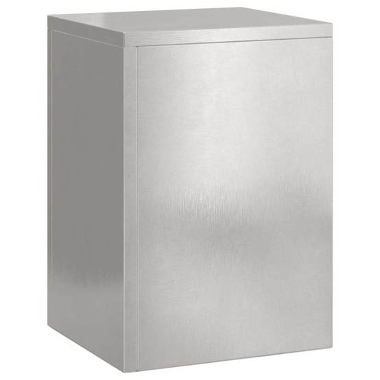 Lot de 2 Porte-pots design en Acier inoxydable Pour Jardin et Balcon en extérieur Argenté 24x24x35 cm – ComfortXL Outdoor Living - Image 5