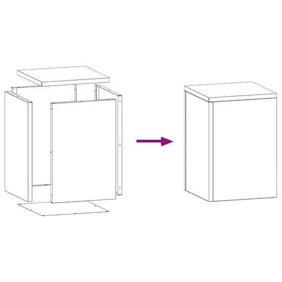 Lot de 2 Porte-pots design en Acier inoxydable Pour Jardin et Balcon en extérieur Argenté 24x24x35 cm – ComfortXL Outdoor Living - Image 9