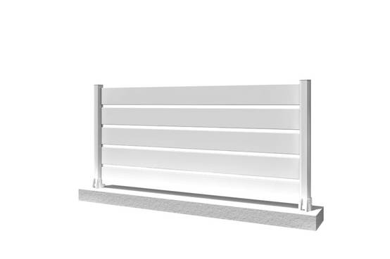 Ombrazur - Clôture panneau ajouré Blanc L 1911 x H 1090 mm 6 lames OMBRAZUR - Imagen 1