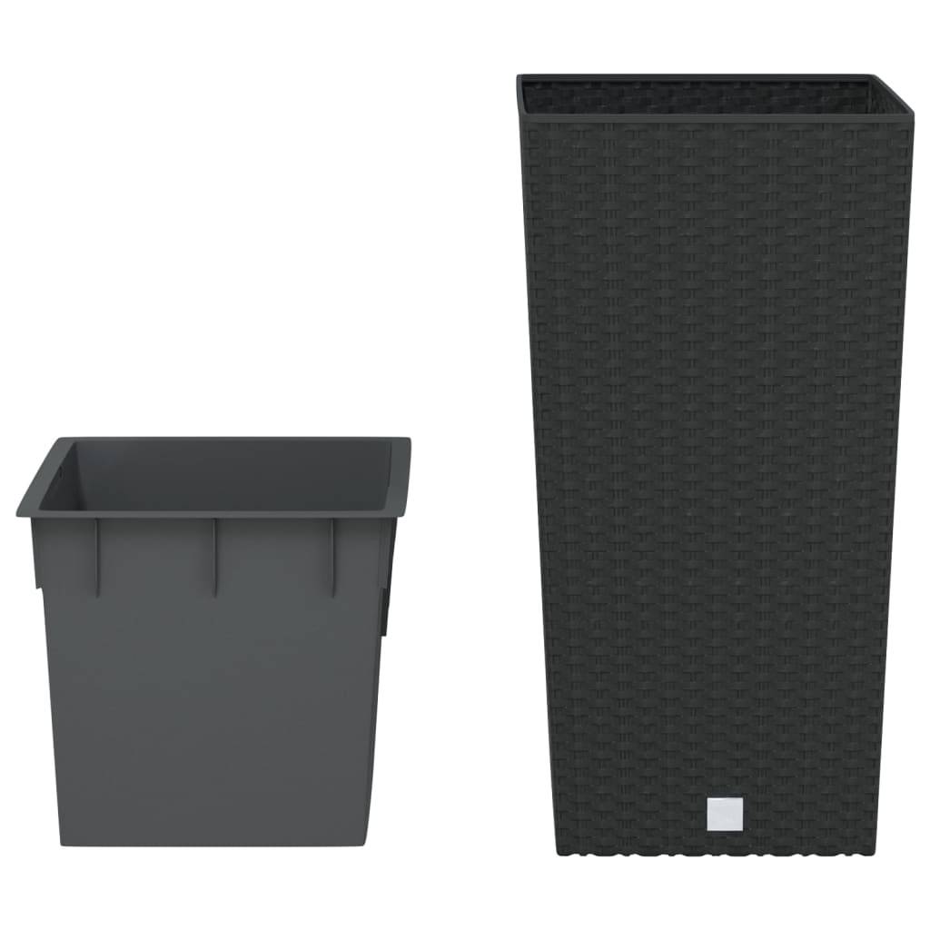 Jardinière polypropylène anthracite 26.5 x 26.5 x 50 cm - PANGIVO - Image 3