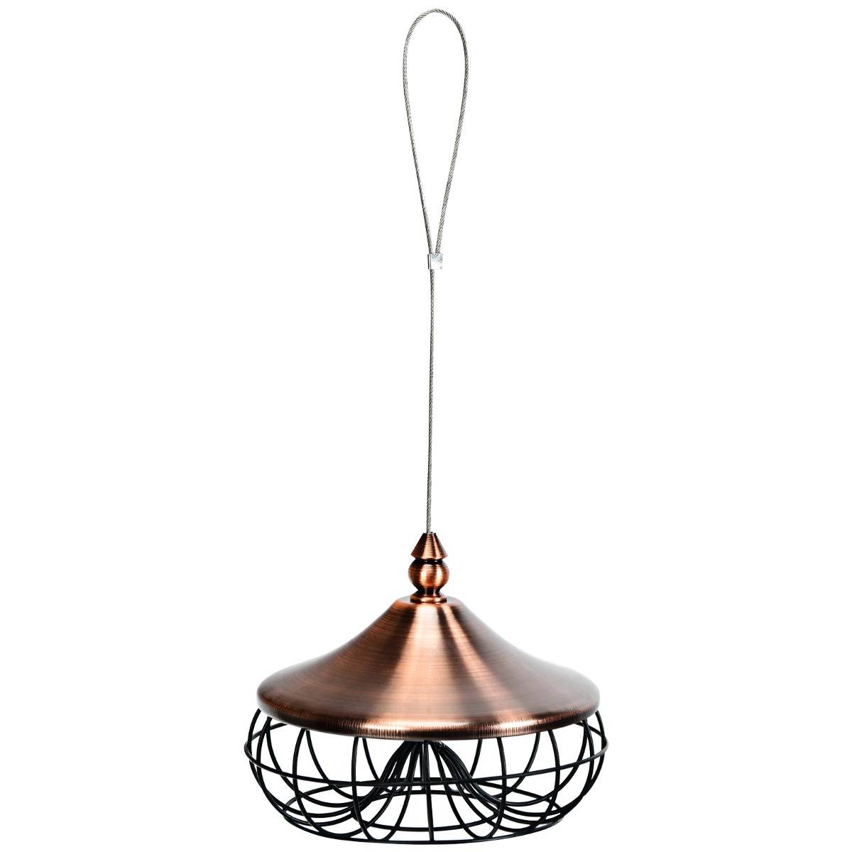 Mangeoire pour Oiseaux Distributeur de Nourriture pour Oiseaux Sauvages à Suspendre en Extérieur pour Boules de Graisse - Image 1