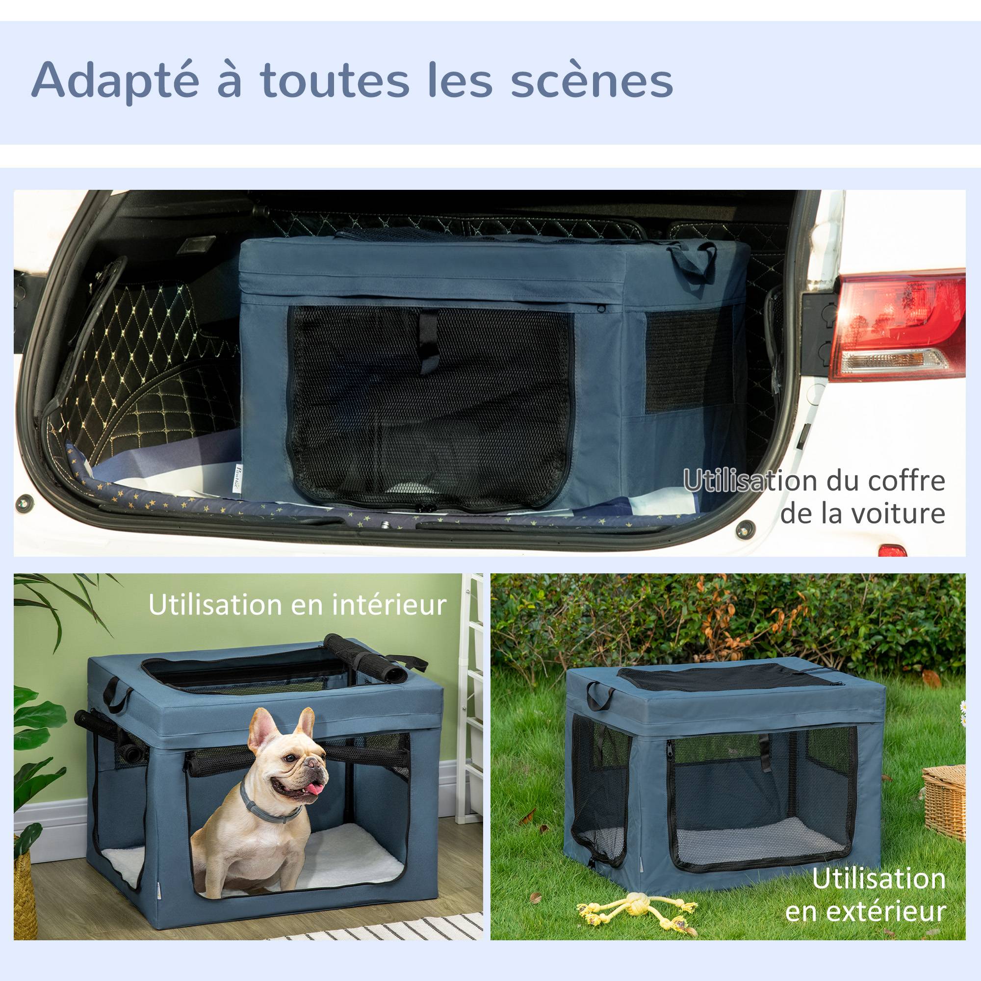 Sac de transport tissu bleu noir 69 x 51 x 51 cm - PANGIVO - Image 10