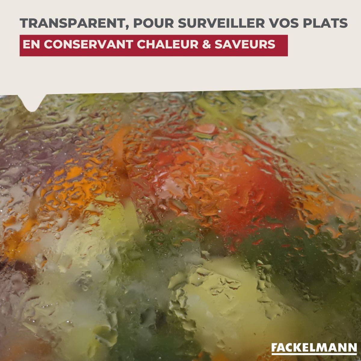 Couvercle de cuisson adaptable de 24 à 28 cm en verre et silicone Fackelmann - Image 4