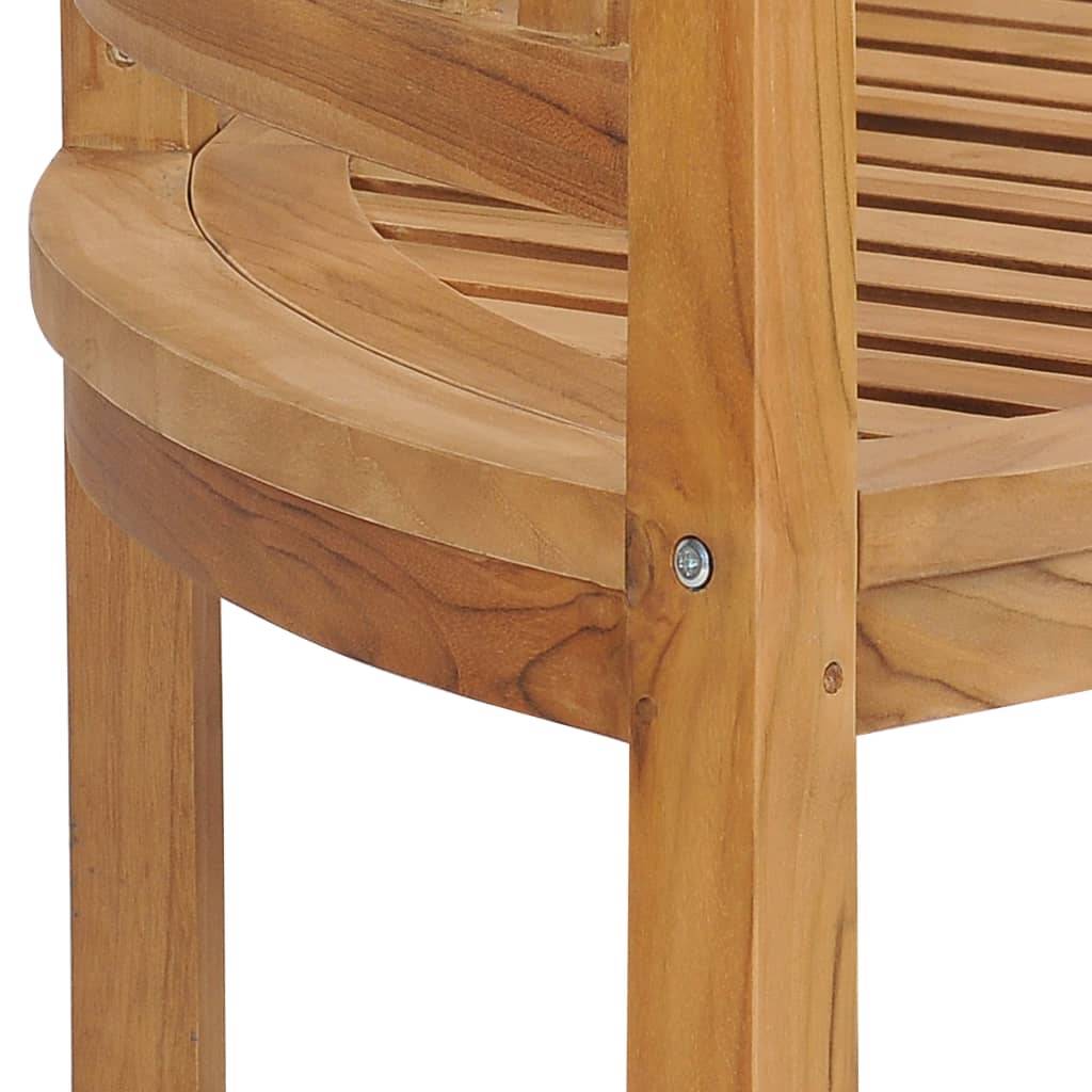 Helloshop26 - Banc de jardin meuble de patio d'extérieur terrasse en forme de banane 180 x 66 x 86 cm bois de teck solide - Imagen 6