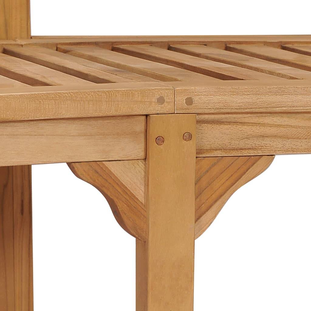 Helloshop26 - Banc de jardin meuble de patio d'extérieur terrasse en forme de banane 180 x 66 x 86 cm bois de teck solide - Imagen 5