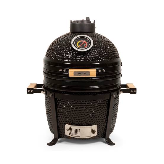 Barbecue kamado à poser Patton Premium 15" - Grille Ø 34 cm - Noir - Image 1