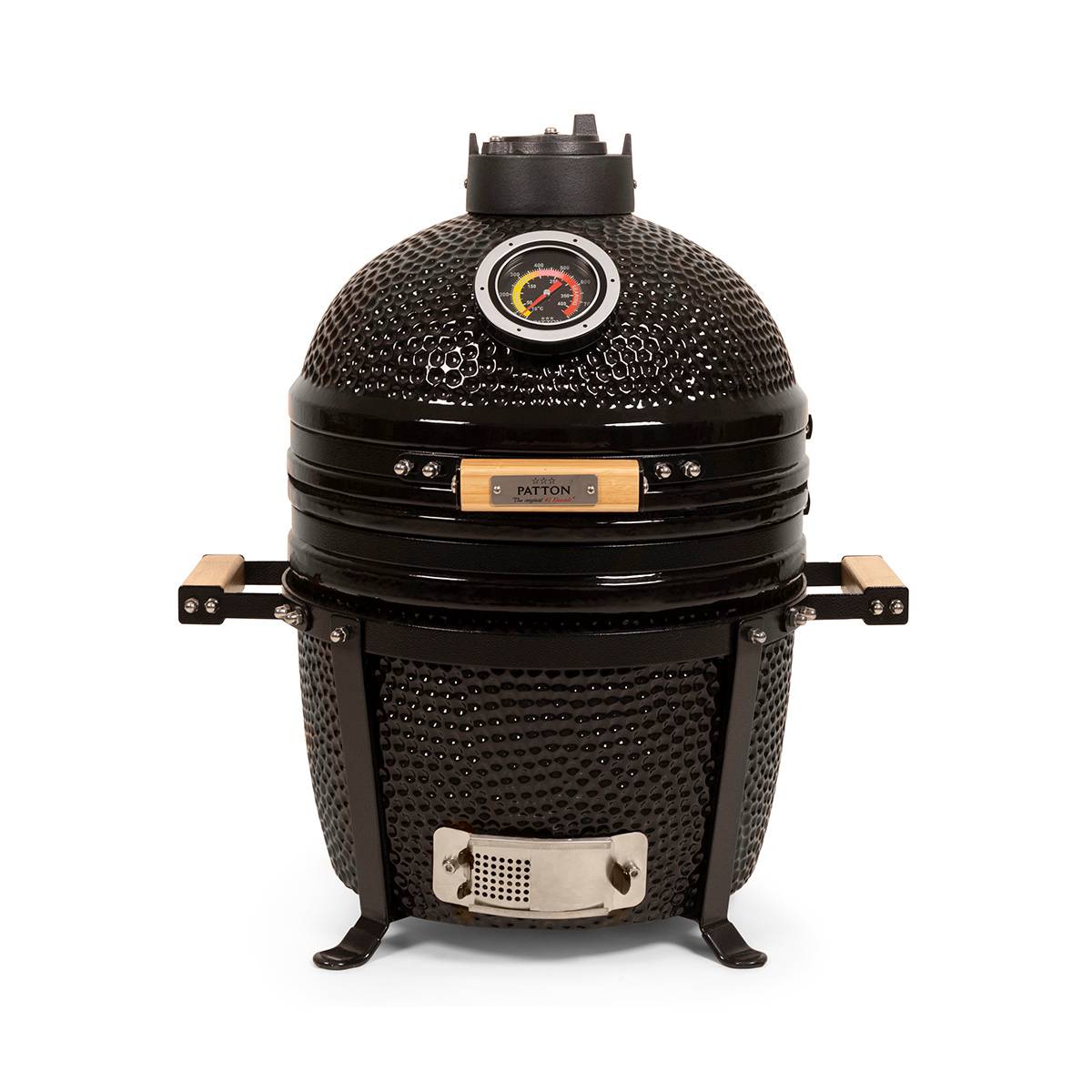Barbecue kamado à poser Patton Premium 15" - Grille Ø 34 cm - Noir