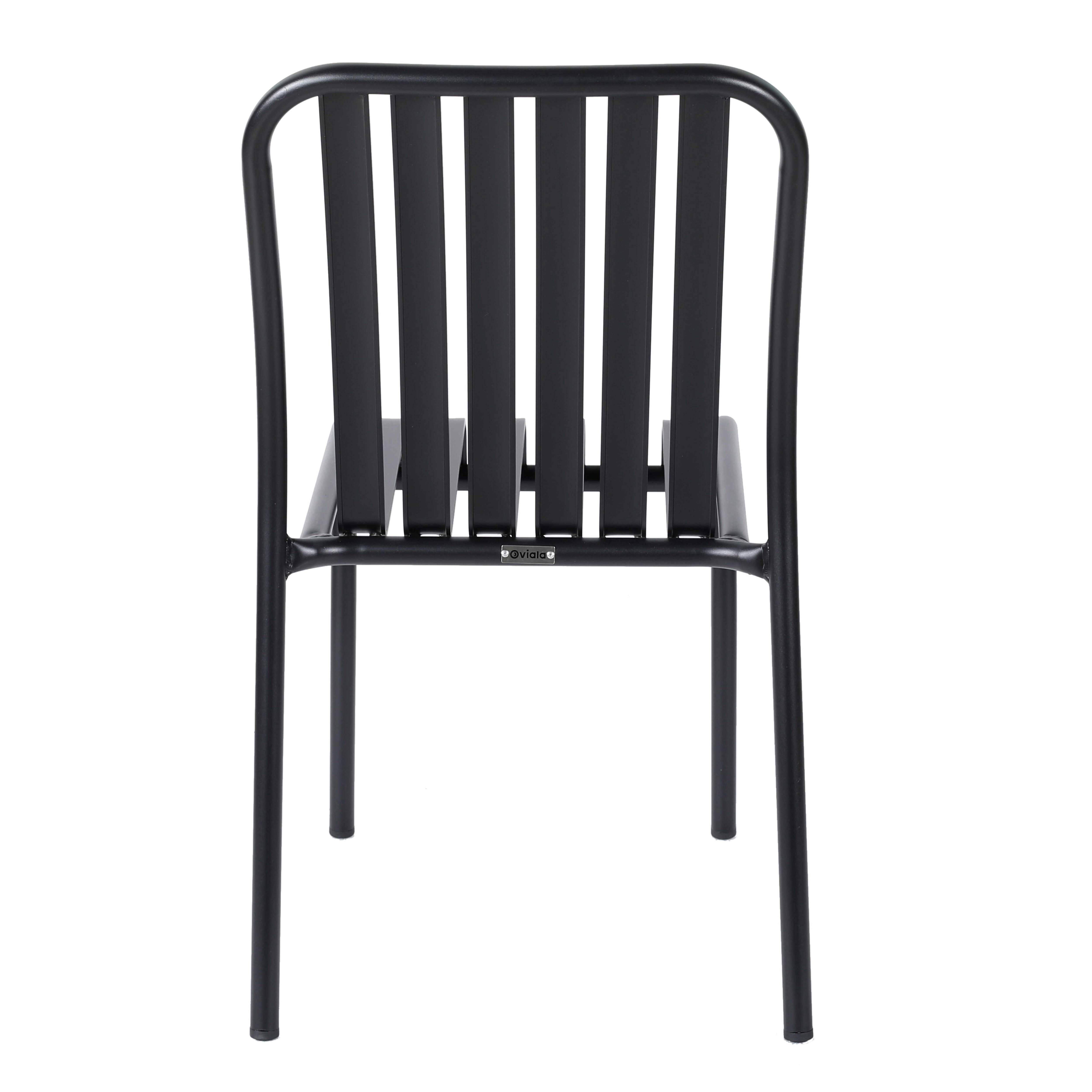 Oviala - Chaise design de terrasse en aluminium noire Faro - Oviala - Imagen 5