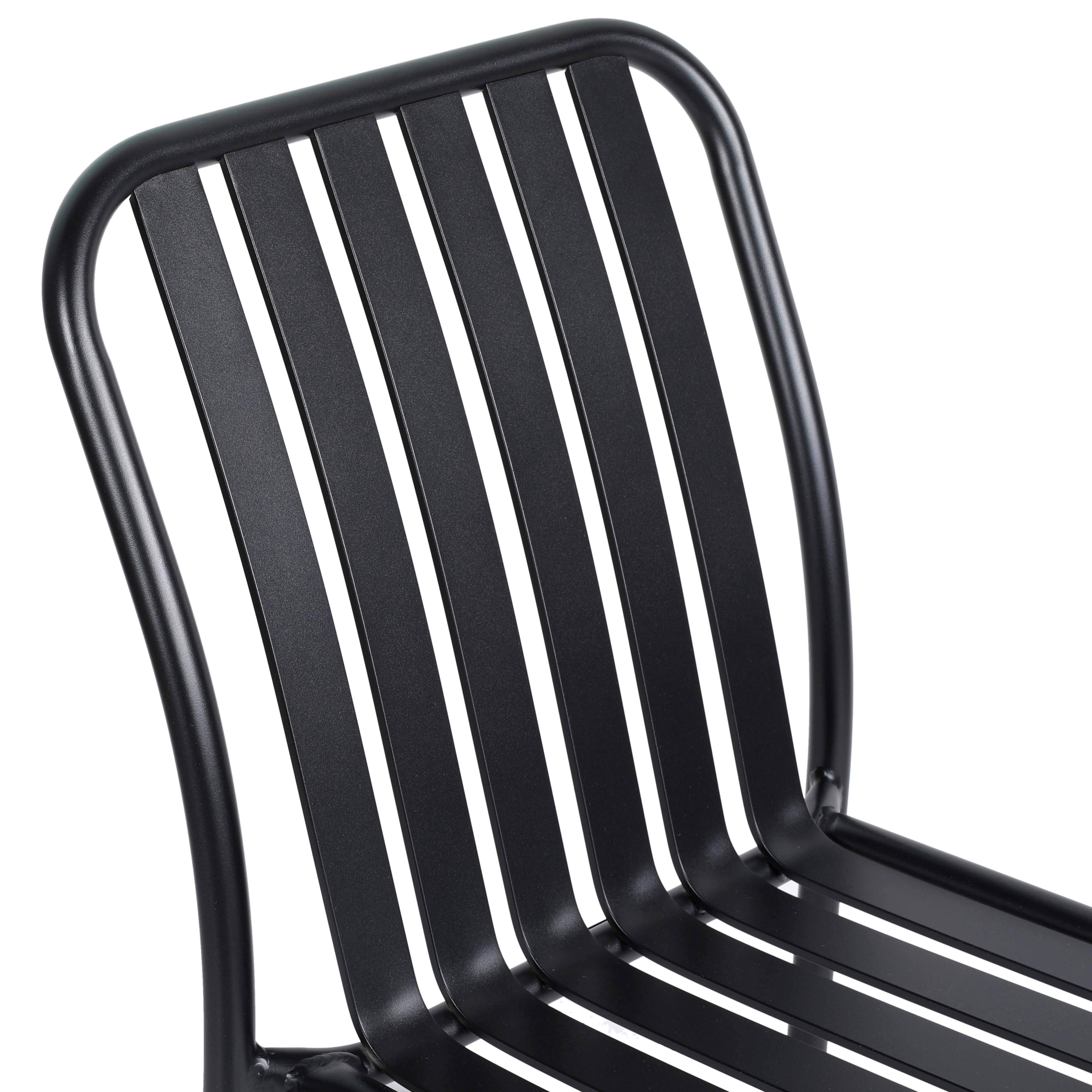 Oviala - Chaise design de terrasse en aluminium noire Faro - Oviala - Imagen 6